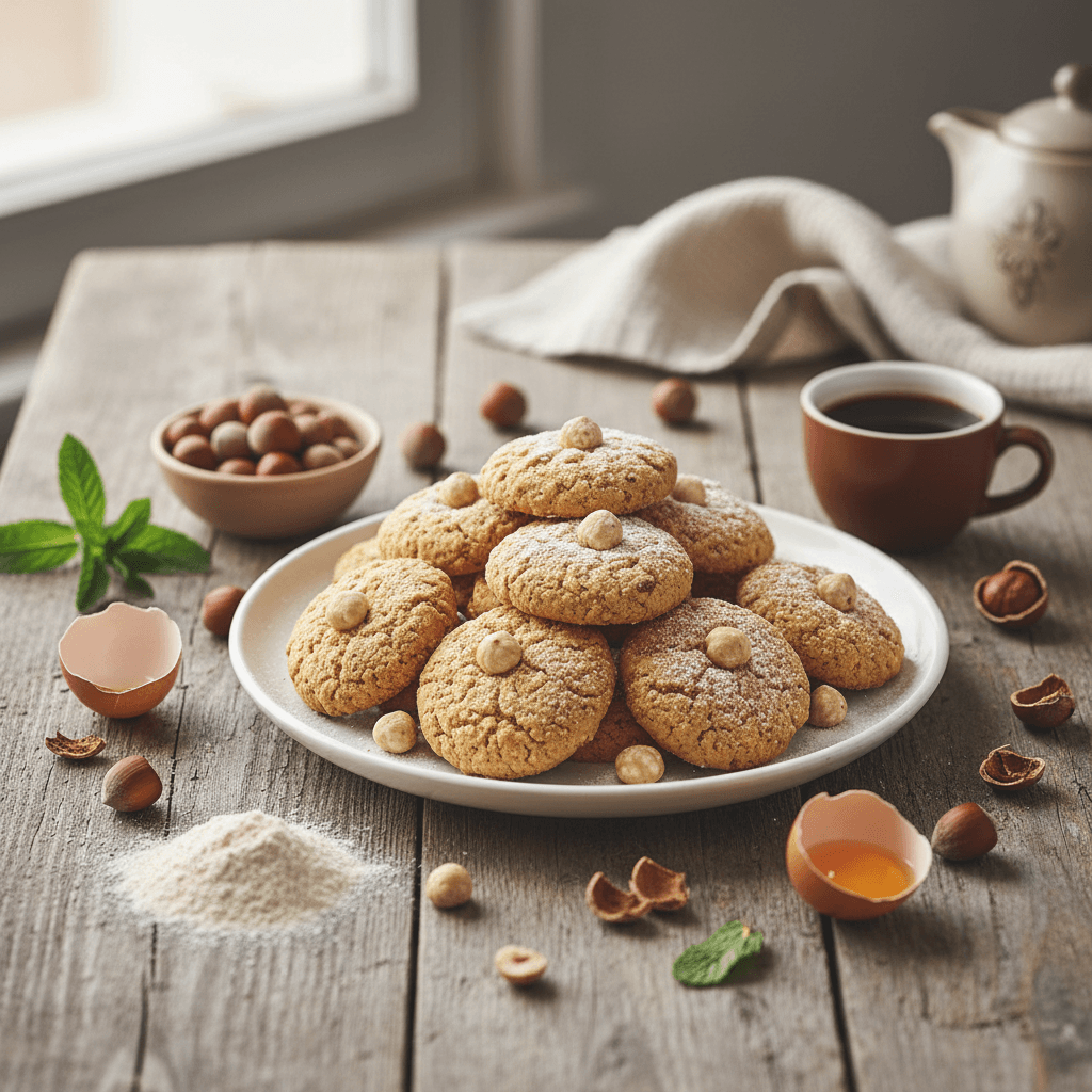 Glutensiz Fındıklı Kurabiyeyle Pratik İkindi Kahvesi Tabağı