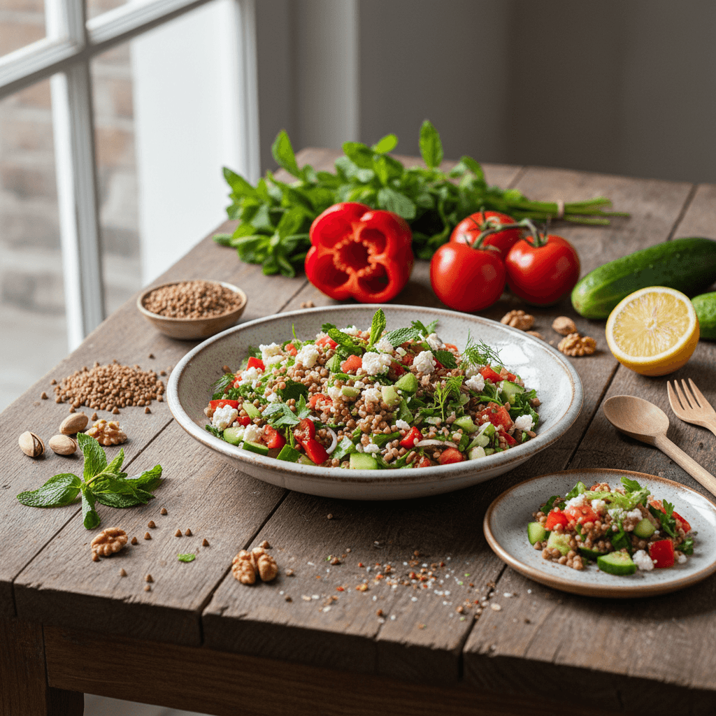 Glutensiz Karabuğdaylı Kuskus Salatası: Pratik ve Doyurucu Tarif