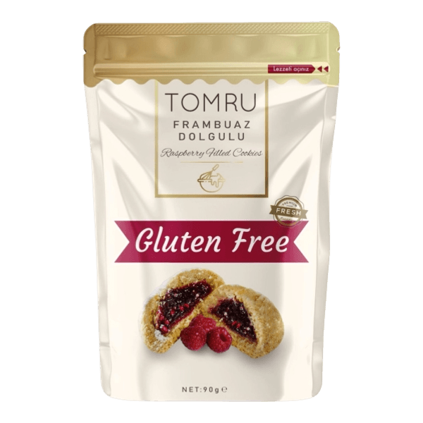 Tomru Glutensiz Frambuaz Dolgulu Kurabiye 90gr